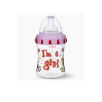 Бутылочка Bibi 110204 с широким горлышком Im a girl 250 мл