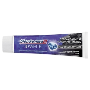 Зубна паста BLEND A MED 3D White Відбіл. і глибока чистка з Деревним вугіллям 100мл