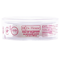 Лейкопластрь H Dr.House катушка нетк.1,25см*5м пластм.котушка