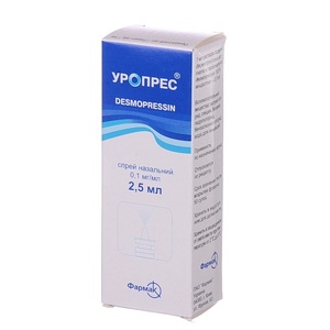Уропресс спрей назальный 0.1 мг/мл по 2.5 мл во флаконе 1 шт.