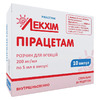 Пірацетам розчин для інєкцій 200 мг/мл в ампулі 5 мл 10 шт. - Лекхім