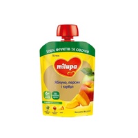 Пюре Milupa фруктовое Яблоко, персик, тыква с 6 мес 80г (пауч)