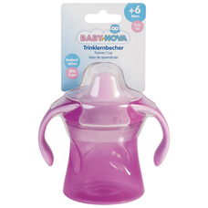 Чашка Baby-Nova 34119-1 учебная с ручками розовая 220мл