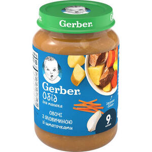 Пюре Gerber Рагу с говядиной 190г