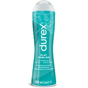 Інтимний гель-змазка DUREX® Tingling з ефектом легкого поколювання, прохолоди та зігрівання (лубрикант), 50 мл
