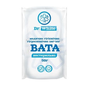 Вата Dr.White н/ст. 50г зиг-заг