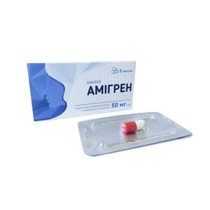 Амігрен-Астрафарм капс. 50мг №3 ТМ Tabula Vita