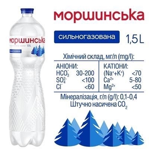 Вода Моршинская минеральная сильногаз 1,5 л