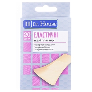 Лейкопластир H Dr.House набір Еластичні 7,2 см*2,3 см ткана основа №20