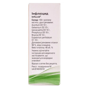 Інфлюцид краплі по 30 мл у флаконі