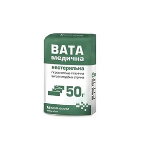 Вата Юрия-фарм н/стер. 50г №1 зиг-заг