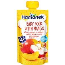 Пюре Hamanek яблуко і манго  120 г (пауч)