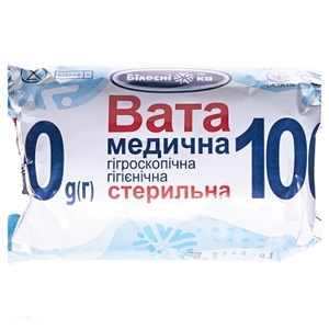 Вата Белоснежка мед.стер.ролик 100г