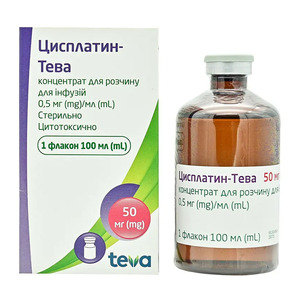 Цисплатин-Тева концентрат 0.5 мг/мл по 100 мл у флаконі 1 шт.