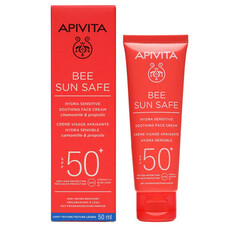 Крем Apivita Bee Sun Safe сонцезахисний заспокійливий д/обличчя SPF50+ 50мл
