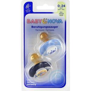 Пустушка Baby-nova лат.кругла з рис./кільце 2шт.унісекс