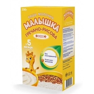 Каша Малютка Молочная гречка-рис с 5-ти мес 250 гр