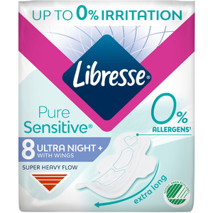 Прокладки Libresse Pure Sensitive Ultra Night + Ночные №8