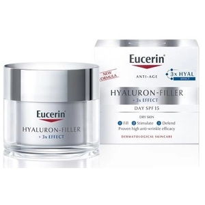 Крем Eucerin 63485 Гиалурон-Филлер +3x Эффект дневной п/морщин д/сухой и чувств. кожи SPF15 50мл