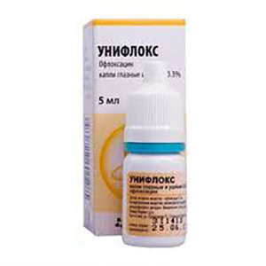 Унифлокс капли глазные и ушные 0,3% по 10 мл во флаконе 1 шт.