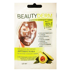 Маска BEAUTYDERM для лица антиугревая на основе черной глины 15г