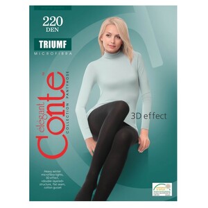 CONTE колготы жен. Triumf 220 den 4 Nero