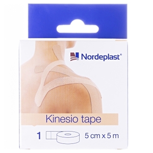 Пластырь NORDEPLAST Кинезио тейп медицинский 5см*5м бежевый