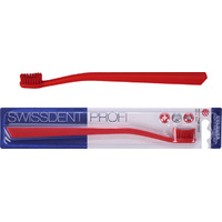 Зубная щетка Swissdent Profi средняя-мягкая светло-красная/красная