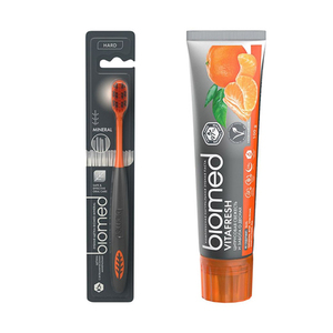 Зубна щітка Biomed Black + зубна паста Biomed Vitafresh 100 г