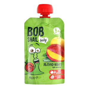Пюре Улитка Боб Яблоко-манго 90г (пауч)