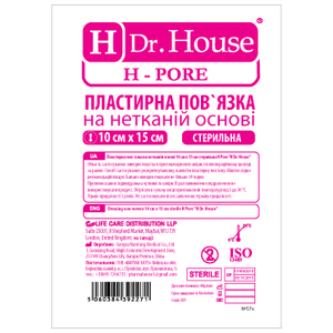 Повязка пласт. Н.Pore Dr.House 10 см * 15 см стер. н/ткан.