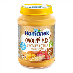 Пюре Hamanek Фруктовый микс с бататом и пшеницей 190г