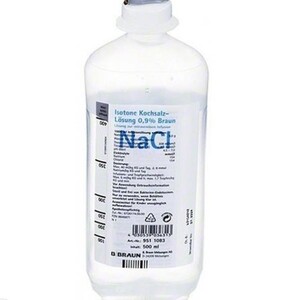 Натрия Хлорид 0,9% раствор для инфузий по 500 мл во флаконе 10 шт. - Б.Браун