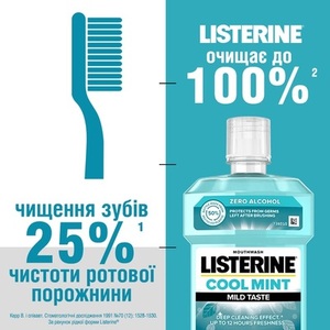 Ополіскувач LISTERINE ротової порожнини Свіжа м`ята 500мл