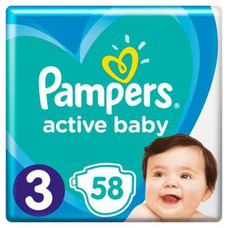Підгузники Pampers Active Baby Midi 6-10 кг 58шт. №1