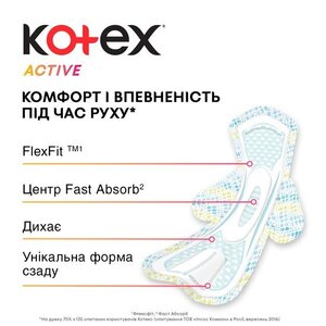 Прокладки Kotex Active супер с крылышками №7