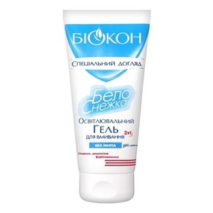 Гель Біокон Білосніжка освітлювальний для вмивання 2в1 160мл