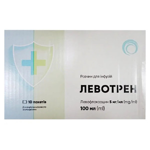 Левотрен р-р д/инф. 5 мг/мл пак. 100 мл №10
