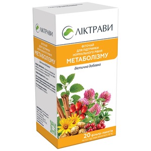 Фіточай д/підтр.норм. рівня метаболізму (Цукрознижуючий) Ліктрави ф/п 1,5г №20