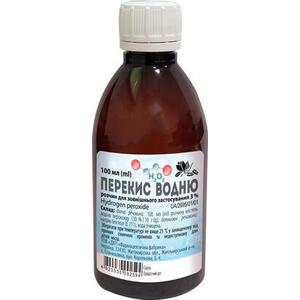 Перекис водню розчин 3% по 100 мл у пластиковому флаконі 1 шт. - ДКП