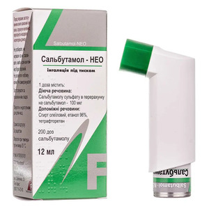 Сальбутамол-Нео аэрозоль для ингаляций 100 мкг/доза по 12 мл/200 доз в контейнере